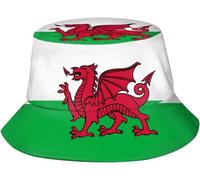Ciclos Retro Welsh Wales UK Flag Bucket Hat for Women Men Summer Outdoor Fisherman Sun Hat Beach Fishing Cap