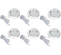 CICMOD 6PCS Interior Spot Light, 12V 3W Recessed Ceiling Downlight for Camper Van Caravan Motorhome Boat 6000K Cool White