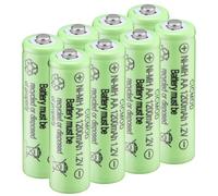 CICMOD AA Rechargeable Batteries Ni-MH Solar Light Batteries 8 Pack 1.2V 1200mAh for Outdoor Garden Decorative Lights