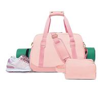 Cico Rider Sports Gym Bag for Women, Sport Duffle Workout Bags with Shoe Compartment & Wet Pocket, Small Womens Gym Bags, Pink