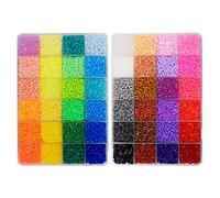 Cicogna Iron Beads, 0.1 inch (2.6 mm), 48 Color Set, Approx. 26,000 Pieces, Mini Size, Large Capacity, Mini Iron, Beads, Making Toy