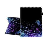 CICPLKSE Case for iPad 6th / 5th Generation (2018 2017 Model, 9.7 Inch), iPad Air 2 / Air 1 (9.7 Inch),Premium PU Leather Cover with Auto Sleep Wake,Astronaut with Jellyfish