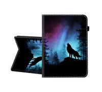 CICPLKSE Case for iPad Air 11 Inch (M3 2025/M2 2024),iPad Air 5th/4th Generation 10.9 Inch 2022/2020,Premium PU Leather Cover with Auto Sleep Wake,Wolf Howling