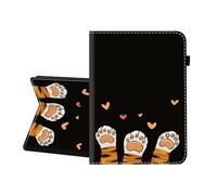 CICPLKSE Case for Samsung Galaxy Tab S10 Lite/ S10 FE/ S9 FE 10.9 Inch/ S9 11 Inch,Premium PU Leather Cover with Auto Sleep Wake,Tiger Paws with Hearts