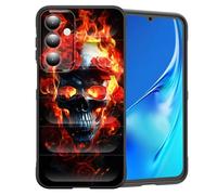 CICPLKSE for Galaxy A16 5G Case, Premium Silicone with [Soft Anti-Scratch Microfiber Lining] Shockproof Protective Phone Case for Samsung Galaxy A16 5G 6.7 inch 2024,Flaming Rose Skull