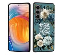 CICPLKSE for Galaxy A37 5G Case,Soft Silicone Rubber Bumper Full Body Protection Shockproof Cover Case Drop Protection for Samsung Galaxy A37 5G 6.7" 2026,Be Still Floral Bible Verse