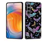 CICPLKSE for Galaxy A37 5G Case,Soft Silicone Rubber Bumper Full Body Protection Shockproof Cover Case Drop Protection for Samsung Galaxy A37 5G 6.7" 2026,Neon Bats and Stars