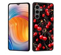 CICPLKSE for Galaxy S26 FE Case,Soft Silicone Rubber Bumper Full Body Protection Shockproof Cover Case Drop Protection for Samsung Galaxy S26 FE,Sparkling Red Cherries