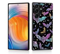 CICPLKSE for Galaxy S26 Ultra Case,Soft Silicone Rubber Bumper Full Body Protection Shockproof Cover Case Drop Protection for Samsung Galaxy S26 Ultra 6.9" 2026,Neon Bats and Stars