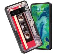 CICPLKSE for Pixel 7 Pro Case,Dual Layer Heavy Duty Hybrid Shockproof Hard PC Soft Silicone TPU Bumper Protective Cover Case for Google Pixel 7 Pro 6.7 inch,Cassette Tape