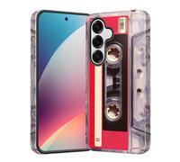 CICPLKSE for Samsung Galaxy A27 5G Case, Shockproof Dual Layer Soft TPU + Hard PC Protective Cover, Raised Camera & Screen, Glossy Slim Grip for Women Girls,Cassette Tape
