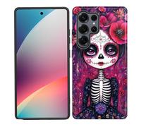 CICPLKSE for Samsung Galaxy S26 Ultra Case, Shockproof Dual Layer Soft TPU + Hard PC Protective Cover, Raised Camera & Screen, Glossy Slim Grip for Women Girls,Sugar Skull Girl Art