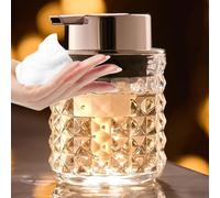 CICUFY Glass Hand Foaming Soap Dispensers with Silver Pump - 1 Pack