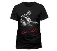 CID Men's Elvis Presley-Signature T-Shirts, Black, Medium
