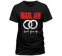 CID Men's Pearl Jam-Never Give Up T-Shirt, Black, Large
