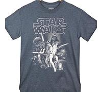 CID Men's Star Wars-A New Hope One Sheet Short Sleeve T-Shirt, Grey (Dark Heather), Medium