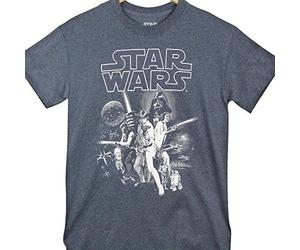 CID Men's Star Wars-A New Hope One Sheet Short Sleeve T-Shirt, Grey (Dark Heather), Medium