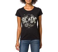 CID Women's Ac/Dc - Rock Or Bust T - Shirts, Black, 12 (Manufacturer Size:Large)