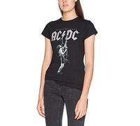 CID Women's Ac/Dc-Thunderstruck T-Shirts, Black, 8 (Manufacturer Size:Small)
