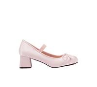 CIDER Bow Decor Satin Heeled Mary Jane Shoes, Pink, 6 UK