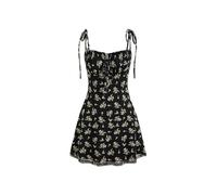 CIDER Floral Dress for Women Summer Mini Dress Sundresses Sleeveless Scoop Neck Sun Dresses A-Line Vacation Outfits, Black, L