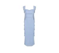 CIDER Formal Dresses for Women Wedding Guest Dresses Summer Maxi Dress Sleeveless Mesh Ruffle Cocktail Bodycon Dress 2025, Blue, L