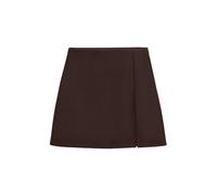 CIDER Mini Skirt High Waist Zip Up Split Mini Bodycon Short A Line Skirt Pencil Skirt Brown