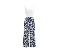 CIDER Two Piece Sets For Women Abstract Print High Waist Wide Leg Trousers Square Neck Tank Crop Top