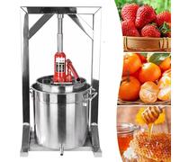 Cider Wine Press, Stainless Steel Hydraulic Manual Press for Grape, Berry, and Olive Oil Production