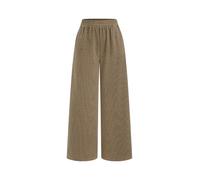 CIDER Women Leopard Print Wide Leg Lounge Pants Sweatpants Trousers, Khaki, S
