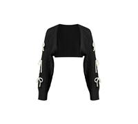 CIDER Women’s Bow Sweater Cardigan Cable Knit Cute Long Sleeve Cop Bolero Shrug, Black, M