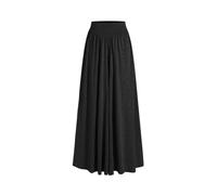 CIDER Women’s Palazzo Wide Leg Lounge Pants Casual Loose Fit Comfy Boho Ruffle Pants, Black, Large