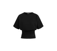 CIDER Womens T Shirts Crew Neck Ruched Oversized Short Sleeve Tee Blouses Basic Tops Casual Cotton Blend Summer Black