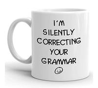 CiderPressMugs® I'm Silently Correcting Your Grammar Novelty Funny Mug Present Gift