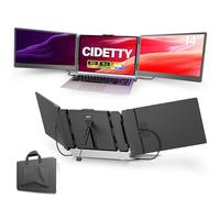 CIDETTY Laptop Screen Extender, 14'' FHD 1080P IPS Ultra-Thin Dual/Triple Monitor Display, HDMI/USB-C Plug-Play Portable Monitor for Laptop, Built-in Speakers(Mac, Win, Android)