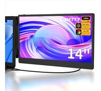 CIDETTY Laptop Screen Extender Portable Monitor, Dual Monitor Extender for Laptop, 14.1" Screen 1080P FHD Display, Fit for 13-17" Laptops, Plug & Play Compatiable with Win/Mac/Chrome/Android/Switch