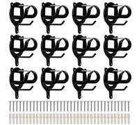 Cididu 12 Counts Horse Bridle Rack, Metal Bridle Hooks Bracket, Bridle Holder Wall Mount with Tubes and Screw, Horse Tack Harness Storage Halter Hanger for Tack Room Horse Barn Supplies