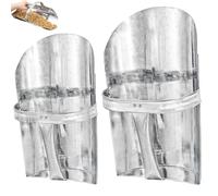 Cididu 2 Pack Feed Scoop for Livestock, Metal Feed Grain Scoop, Heavy Duty Horse Feed Scoops with Encased Handle, Stackable Durable Poultry Feed Scoops for Chicken Bird Gardening Farm, 2 Sizes