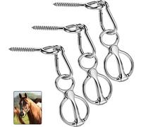 Cididu 3 Pack Horse Tie Ring, Tie Ring for Horses, 304 Stainless Steel Horse Training Accessories for Indoor and Outdoor Horse Trailers, Safe Durable Horse Tack and Supplies Training Equipment