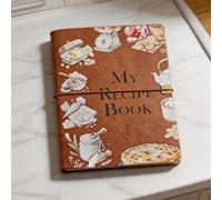 cidimdan Blank Recipe Book To Write In Your Own Recipes, Leather Recipe Notebook, Recipe Journal Hold 200Recipes(Long Recipes & Short Recipes) (Brown) (Brown)