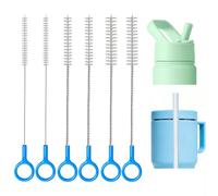 CIDYASUT Straw brush for Stanley/Owala 20/30/40 oz long 10inch/25cm 6-pack | Food Grade Straw Cleaner with 2/3mm Thick Stainless Steel Wires, Heavy-Duty Straw Cleaning Brush for Straws, Baby Bottles