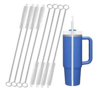 CIDYAUST Straw Cleaner Brush for Stanley Cup, 10 inch Straw Cleaning Brush for 20/30/40 oz Stanley Mugs, Stanley Straw Cleaner for Baby Bottles,Various Straws,Sippy Cup and Hummingbird Feeders,8-Pack.