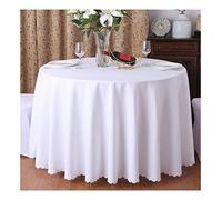 CIEEIN CIEHT Polyester Tablecloths Table cloth Tablecover Table Covers Round Hotels Restaurants Wedding Party Washable Simple White 180cm