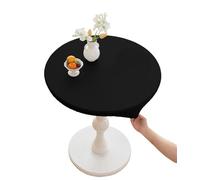 CIEEIN CIEHT PU Tablecloths Table cloth Round Diameter 60cm-140cm Tablecover Home Hotel Restaurant Bar Party Waterproof Oilproof Table Covers Black Round 80cm