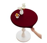 CIEEIN CIEHT PU Tablecloths Table cloth Round Diameter 60cm-140cm Tablecover Home Hotel Restaurant Bar Party Waterproof Oilproof Table Covers Red Round 60cm