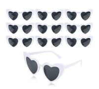 CIEHER 10 Pack White Heart Sunglasses for Women Girls Summer and Bride Bridesmaid Bachelorette Party Favors
