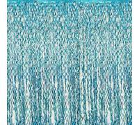 CIEHER 4 Pack Blue Wavy Tinsel Foil Fringe Curtains Blue Streamers Backdrop for Ocean Mermaid and Under The Sea Party Decorations(3.2 ft x 6.6 ft)
