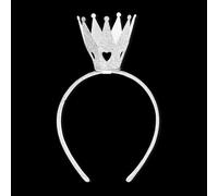 CIEHER Silver Crown Headband for Women Girls Queen Princess Peach Crown Queen of Hearts Costume