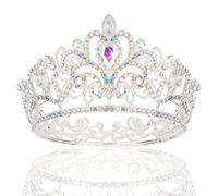 CIEHER Small Tiara for Girls Birthday Cake Topper, One Size, Metal