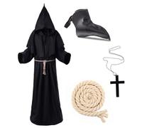 Cieirye Plague Doctor Costume Set, Adult Medieval Halloween Outfit, Size M | full accessory set, comfortable fit, ideal for Halloween & cosplay
